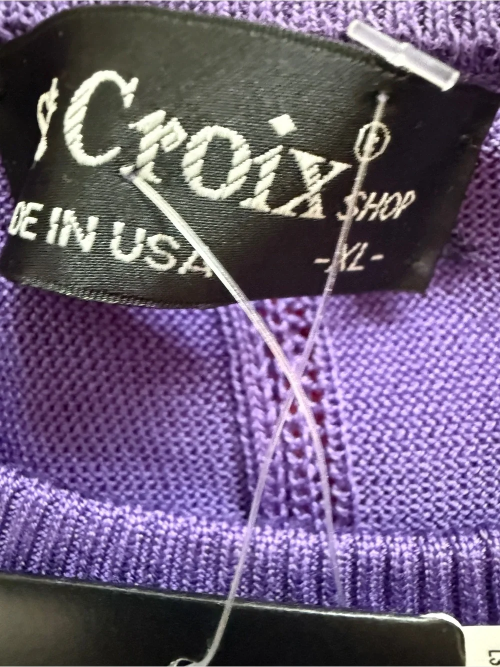 St. Croix Men’s Purple Crewneck Sweater - Picture 3 of 4